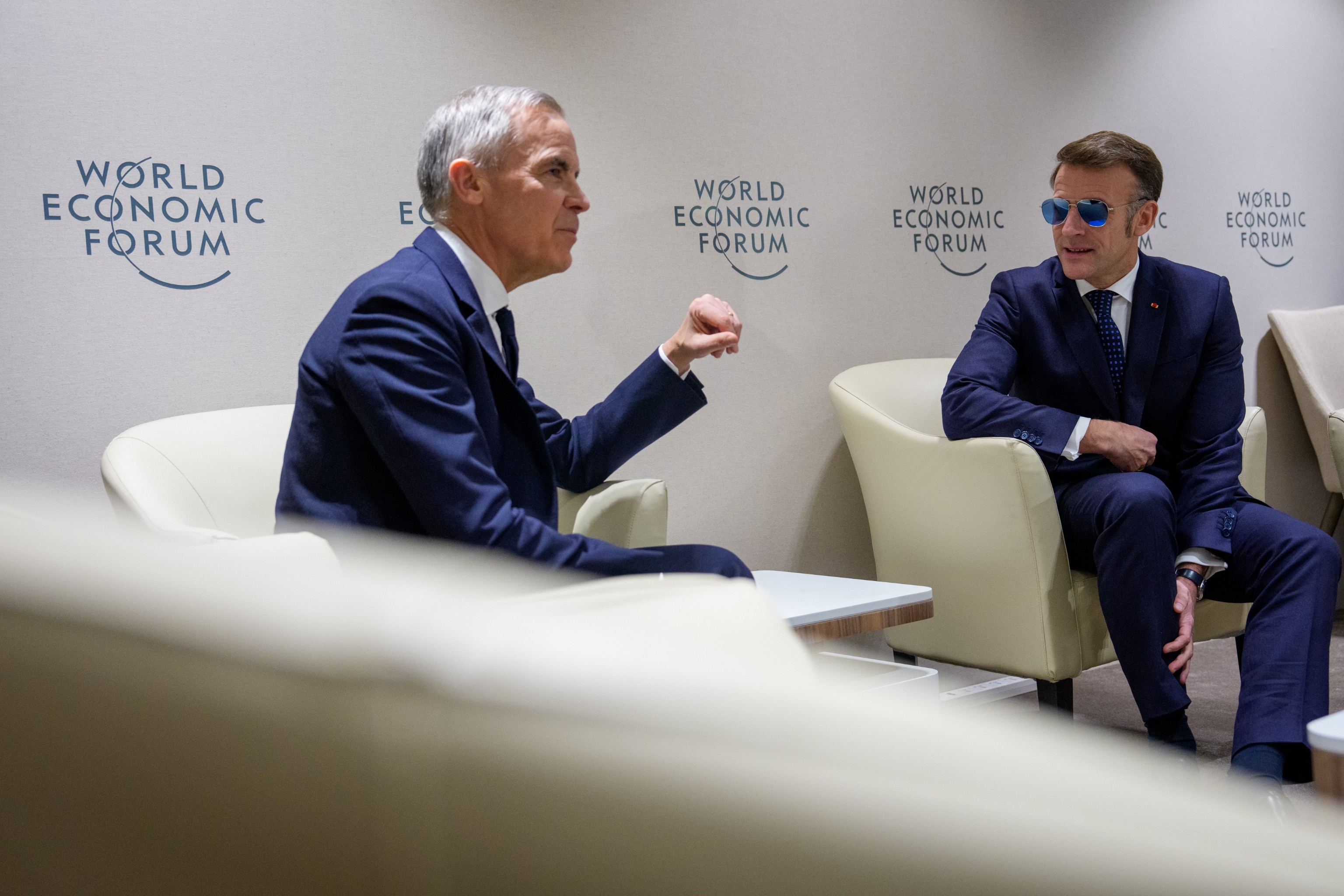 Mark Carney and Emmanuel Macron meeting in Saint-Pierre-et-Miquelon in September 2026.