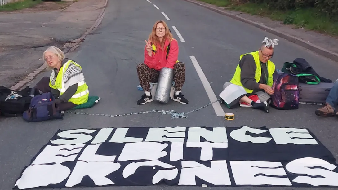 Protesters Blockade Elbit Systems Over Israel Weapon Supplies