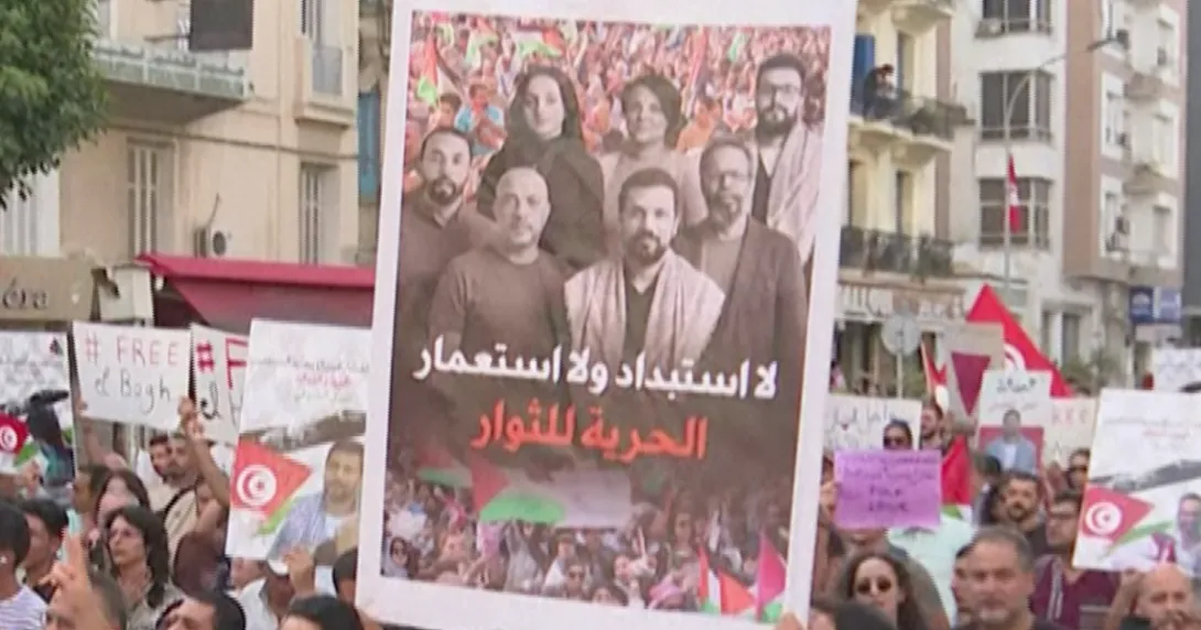 Protests in Tunis escalate over jailed Gaza flotilla activists’ fate as a hunger strike threatens life
